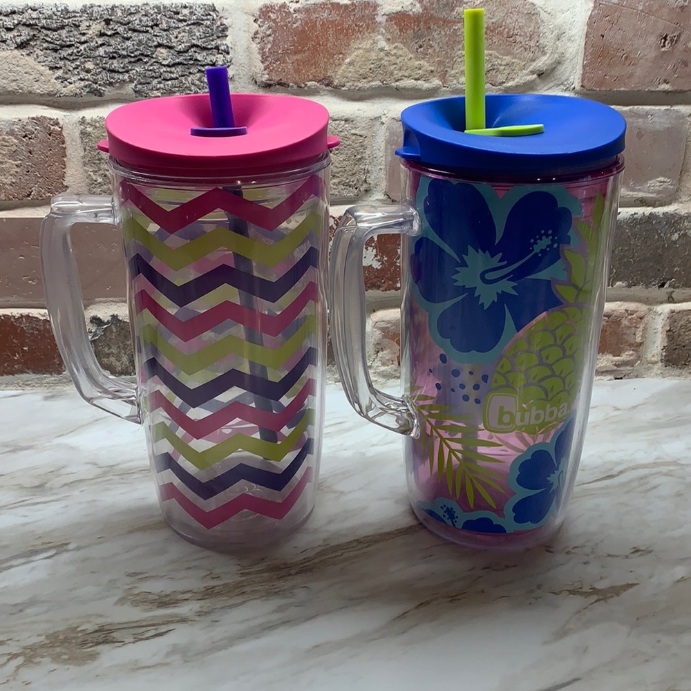 2-48oz bubba cups with lids and straw